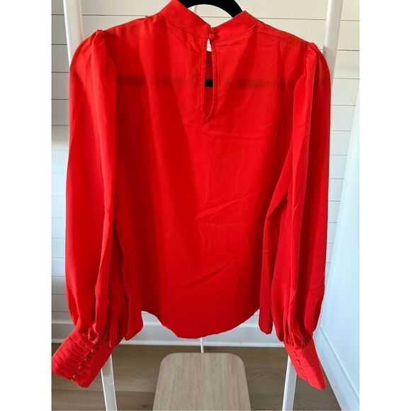 Mock neck balloon sleeve key hole top Flying Tomato sz small - Picture 5 of 6